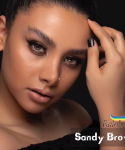 خرید لنز رنگی رینبو آیس رنگ سندی بروان