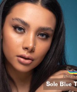 خرید لنز رنگی رینبو آیس رنگ سول بلو تن 1