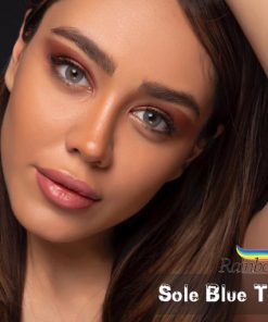 خرید لنز رنگی رینبو آیس رنگ سول بلو تن 3