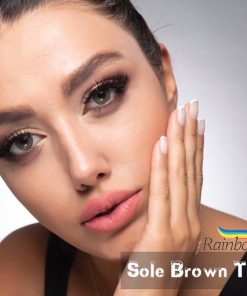 خرید لنز رنگی رینبو آیس رنگ سول بروان تن 2
