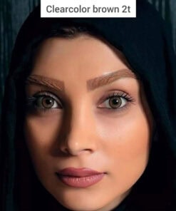 خرید لنز رنگی کلیر کالر براون تن2