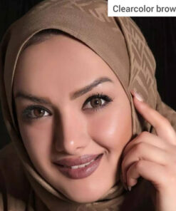 خرید لنز رنگی کلیر کالر براون تن3