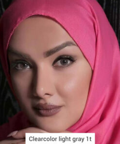 خرید لنز رنگی کلیر کالر لایت گری تن1