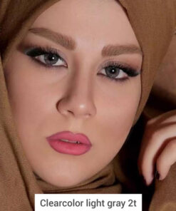 خرید لنز رنگی کلیر کالر لایت گری تن2